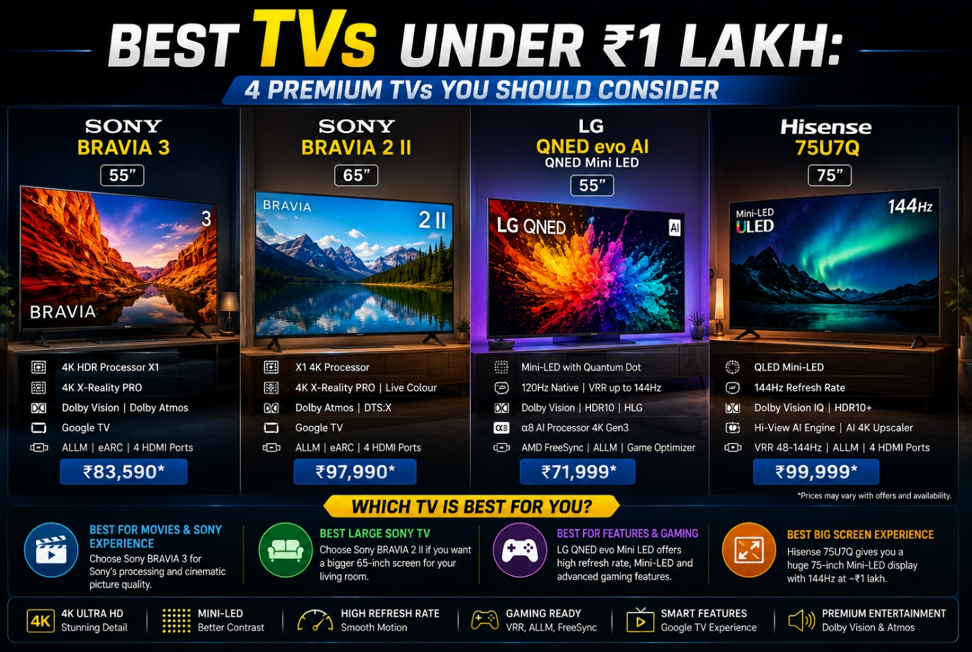 best TVs under 1 lakh