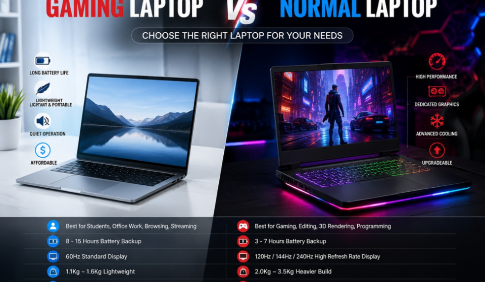 Gaming Laptop vs Normal Laptop