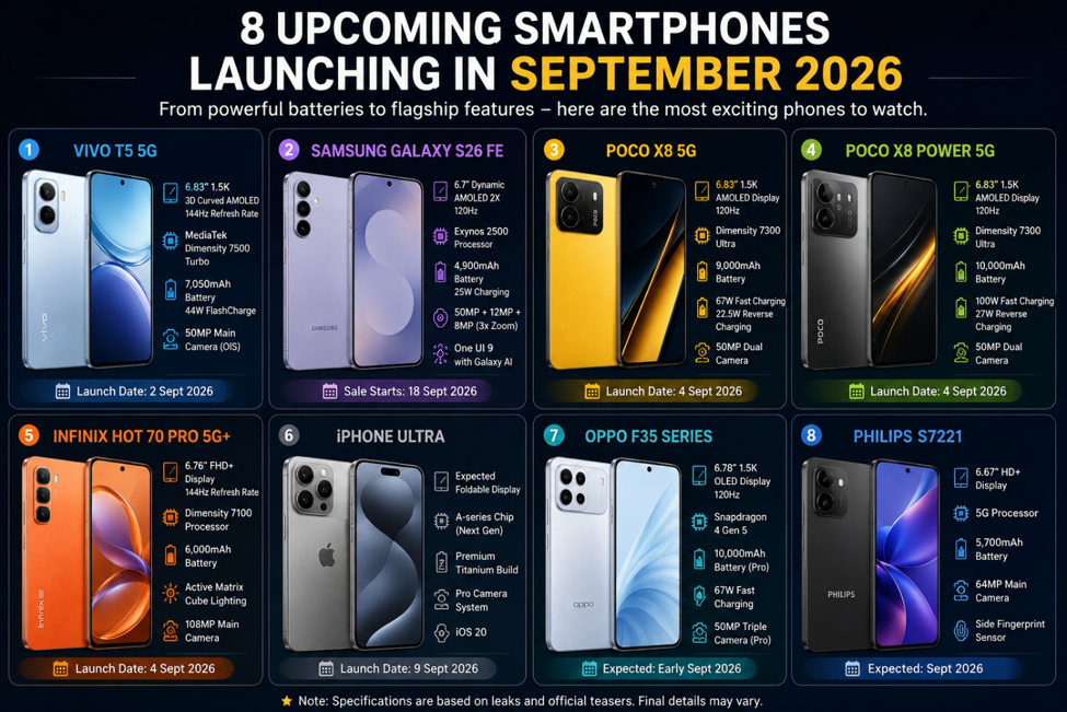 Upcoming Mobiles September 2026