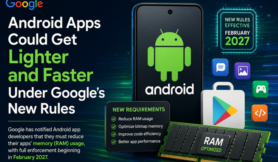 Google, Android, Android Apps, RAM, Android 17, Google Play Store, Smartphones, Mobile Technology, App Performance, Tech NewsGoogle’s New Android RAM Rules