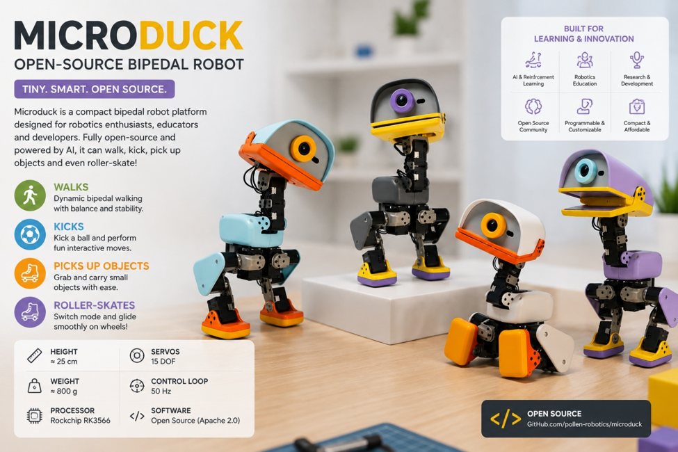 Microduck robot