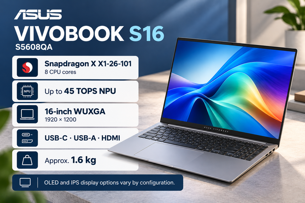 ASUS Vivobook S16 Snapdragon X